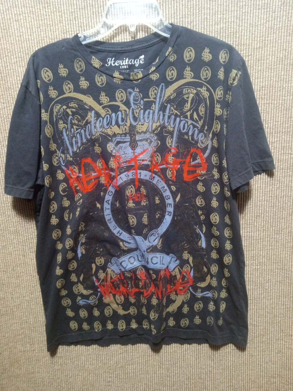 1981 Heritage Worldwide T-Shirt Men's XL Short Sleeve Shirt